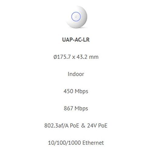  Ubiquiti Networks Ubiquiti Unifi Ap-AC Long Range - Wireless Access Point - 802.11 BAGnAC (UAP-AC-LR-US)