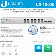 Ubiquiti Networks Ubiquiti US-16-XG UniFi Enterprise 16-Port Managed PoE+ Gigabit Switch with