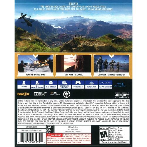  Tom Clancys Ghost Recon: Wildlands, Ubisoft, PlayStation 4, 887256022693