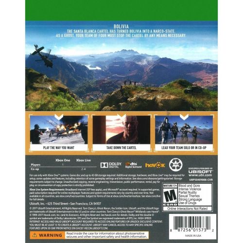  Tom Clancys Ghost Recon: Wildlands, Ubisoft, Xbox One, 887256022631