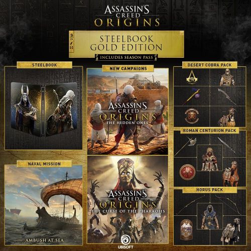  By Ubisoft Assassins Creed Origins SteelBook Gold Edition - PlayStation 4