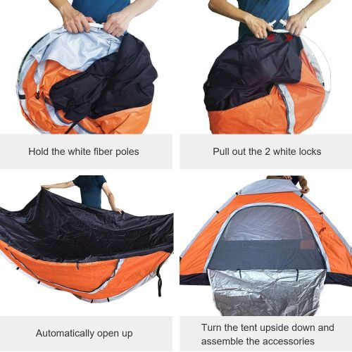  Ubon 2-3 Person Pop up Tent Instant Tent Lightweight Backpacking Tent Camping