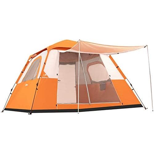  Ubon 4/6/8 Person 60 Seconds Set Up Camping Tent Waterproof Instant Tent with Removable Rainfly, Family Portable Instant Tent Automatic Tent for Camping Hiking Mountaineering