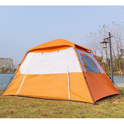  Ubon 4/6/8 Person 60 Seconds Set Up Camping Tent Waterproof Instant Tent with Removable Rainfly, Family Portable Instant Tent Automatic Tent for Camping Hiking Mountaineering