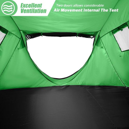  Ubon 2 Person Easy Pop Up Tent One Step Setup Durable Camping Tent Water Resistance Quick Opening Instant Tent Lightweight Popup Tent for Outdoor Camping and Hiking