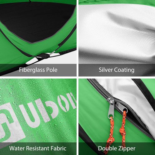  Ubon 2 Person Easy Pop Up Tent One Step Setup Durable Camping Tent Water Resistance Quick Opening Instant Tent Lightweight Popup Tent for Outdoor Camping and Hiking