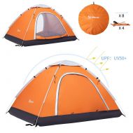 Ubon 2-3 Person Pop up Tent Instant Tent Lightweight Automatic Portable Tent Backpacking Tent Waterproof Sun Shelter for Outdoor Indoor Family Camping Backpacking Picnic Beach