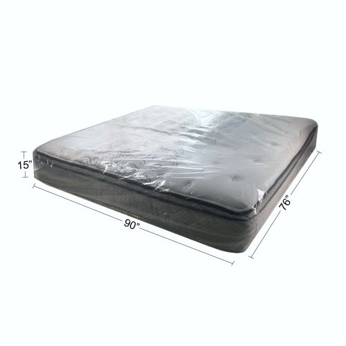  Uboxes King Mattress Poly Covers, 76 x 15 x 90 in, 10 Pack