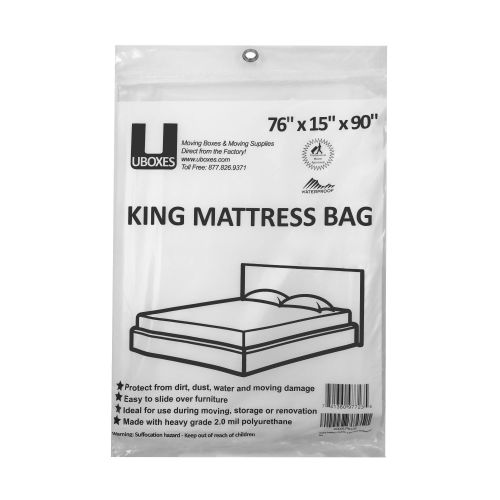  Uboxes King Mattress Poly Covers, 76 x 15 x 90 in, 10 Pack