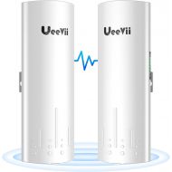 [아마존베스트]Wireless Bridge, UeeVii 5.8G Outdoor CPE Point to Point Long Range Access with 14DBi High Gain 22 Mimo Antenna, PoE Adapter, 2 RJ45 LAN Ethernet Port, 2-Pack