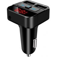 [아마존베스트]-Service-Informationen Bluetooth FM Transmitter, Uekars Car Radio Adapter with Two USB Ports, U Disk Support, AUX Input, Bluetooth Handsfree for iPhone, iPad, iPod, Huawei, Other Smartphones