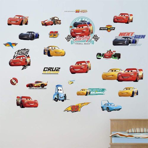  ufengke Cars Racing Story Wall Stickers DIY Removable Vinyl Peel and Stick Wall Decals for Nursery Boys Room Bedroom