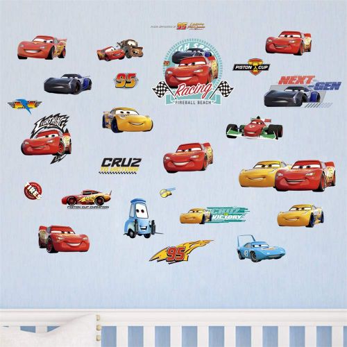  ufengke Cars Racing Story Wall Stickers DIY Removable Vinyl Peel and Stick Wall Decals for Nursery Boys Room Bedroom