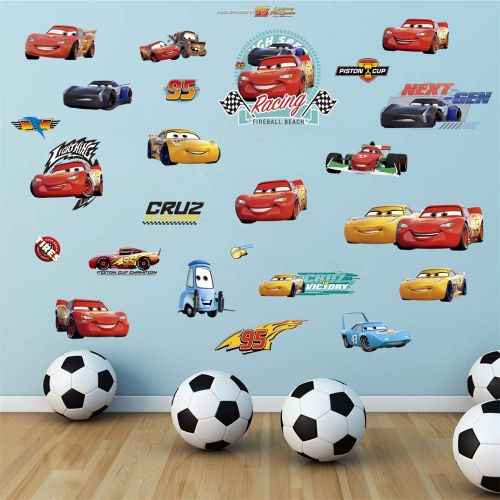  ufengke Cars Racing Story Wall Stickers DIY Removable Vinyl Peel and Stick Wall Decals for Nursery Boys Room Bedroom