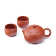 Ufengke-ts Handmade Yixing Zisha Tea Set,Large Capacity Ceramic Xishi Teapot with Set of 2 Tea Cups,10oz/300ml