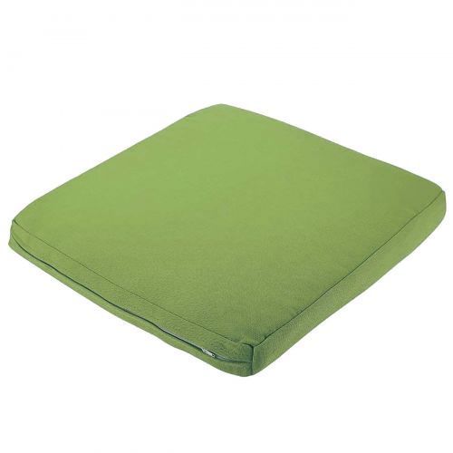  Uheng 1 Pack Patio Outdoor Chair Cushions with Ties, Seat Pads Mat, Waterproof Removable Cover, Comfort Memory Foam Nonslip for Garden Deck Picnic Beach Pool -18 X 18(Green)