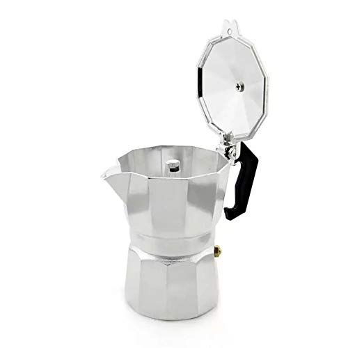  Uheng Moka Stove Top Stovetop Pot Coffee Espresso Maker 1-Cup Silver