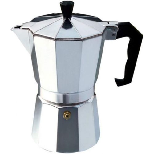  Uheng Moka Stove Top Stovetop Pot Coffee Espresso Maker Moka Pot Demitasse Italian Espresso Cappuccino Latte Pot for Gas or Electric Stove Top, 2-Cup Aluminum Silver