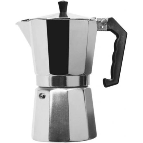  Uheng Moka Stove Top Stovetop Pot Coffee Espresso Maker Moka Pot Demitasse Italian Espresso Cappuccino Latte Pot for Gas or Electric Stove Top, 2-Cup Aluminum Silver