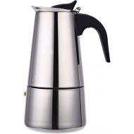 Uheng Coffee Stovetop Espresso Maker Stainless Steel, Moka Stove Pot, Percolator Carafe Coffee Maker for 4 Cups (200 ml) (2 Cup(100ML))