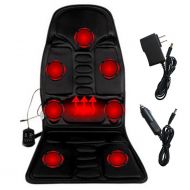 Uheng Shiatsu Massage Vibrating Car Seat Cushion Back and Neck Massager Chair Pad with Heat Ventilated Kneading, 5 Modes for Car, Home, Office, Travel