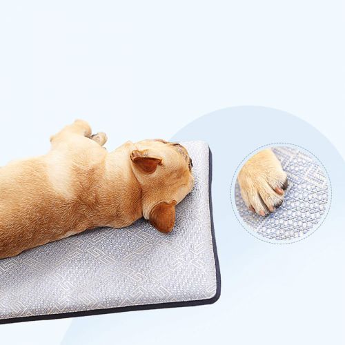  Uheng Pets Dogs Self Cooling Pad Chillz Mat Blanket - Summer Cats Breathable Sleep Bed Couch for Home and Travel - Prevent Overheating and Dehydration for Kennels, Crates, Chair, F