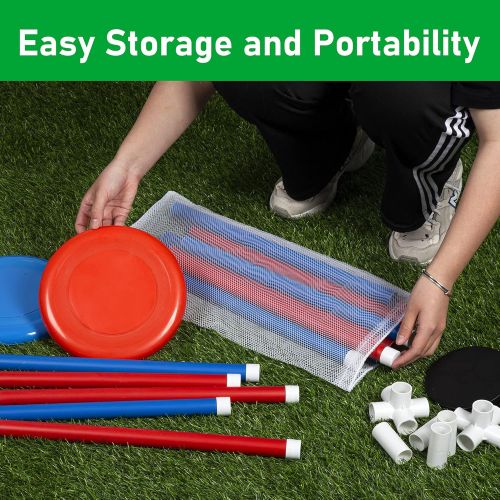  Uho Outdoor Game Set, Flying Disc Game Set for Family Adults and Kids, Disc Toss Game for Beach,Lawn, Park or Backyard