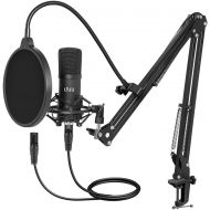 [아마존베스트]XLR Condenser Microphone, UHURU Professional Studio Cardioid Microphone Kit with Boom Arm, Shock Mount, Pop Filter, Windscreen and XLR Cable, for Broadcasting,Recording,Chatting an