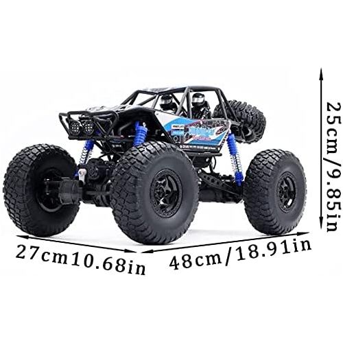  UimimiU Large Off-Road RC Cars, 4WD Drive 2.4GHz High Frequency Signal Remote Control Car, 130M/H RC Vehicle with LED Lights, for Boys and Girls Wireless Mountain Climbing RC Vehic