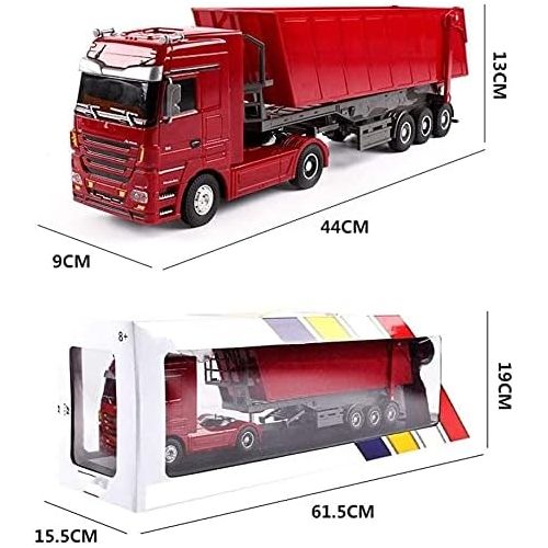  UimimiU RC Dump Truck 8 Channel 2.4 GHz Remote Control Electric Loading Engineering Vehicles Engineering Truck Toy with Simulation Lamp Electric Toy Car for All Adults Boys Girls