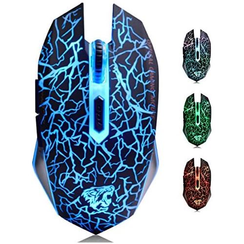  [아마존베스트]ExtraFind M2 Wireless Rechargeable Gaming Mouse Optical Silent Mice with Nano Receiver 6 Buttons for Mac Notebook Desktop Laptop