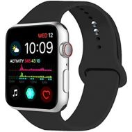 [아마존베스트]Uitee Sport Watch Band Compatible with Apple Watch 38mm 40mm 42mm 44mm, Soft Silicone Bands Replacement Strap Compatible with Apple Watch Series 4/3/2/1 S/M M/L