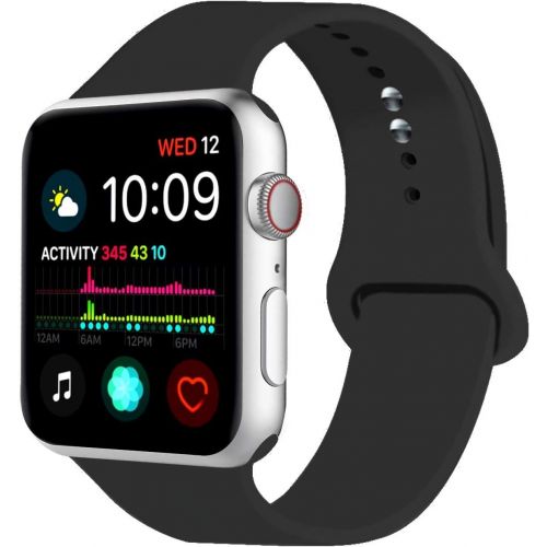  [아마존베스트]Uitee Sport Watch Band Compatible with Apple Watch 38mm 40mm 42mm 44mm, Soft Silicone Bands Replacement Strap Compatible with Apple Watch Series 4/3/2/1 S/M M/L