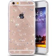 [아마존베스트]iPhone 6S Huelle,iPhone 6 Huelle,Ukayfe Glanzend Glitzer Kristall Stern Muster Transparent TPU Silikon Schutz Handy Huelle Case Tasche Crystal Case Durchsichtig Schutzhuelle Etui Bumpe