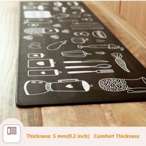  Ukeler Kitchen Rugs,Rubber Backing Non-slip Kitchen Rug Runner Waterproof and Oil-proof Kitchen Rug/Kitchen mat/Doormat, 17.7x59, Bakery