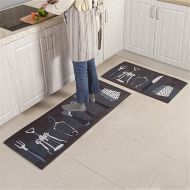 Ukeler 2 Piece Non-Slip Kitchen Rug Set Washable Doormat Absorbent Runner Rug Set, 17.7×31.5+17.7×47.2