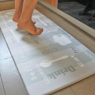 Ukeler Kitchen Rug Set of 2 Piece Waterproof & Oil-proof Premium Anti-Fatigue Standing Mat-Rubber Backed Doormat, 19.7×31.5+19.7×47.2