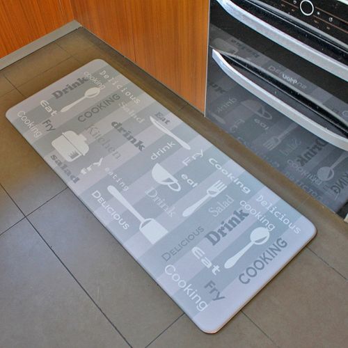  Ukeler Kitchen Rug Set of 2 Piece Waterproof & Oil-proof Premium Anti-Fatigue Standing Mat-Rubber Backed Doormat, 19.7×31.5+19.7×47.2