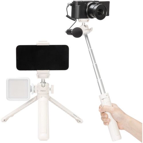  Ulanzi MT-42 2-in-1 Selfie Stick and Mini Tripod with Ball Head (White)