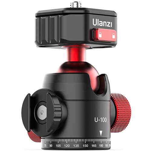  Ulanzi U-100 Claw Quick Release Ball Head with Side Cold Shoe Mount