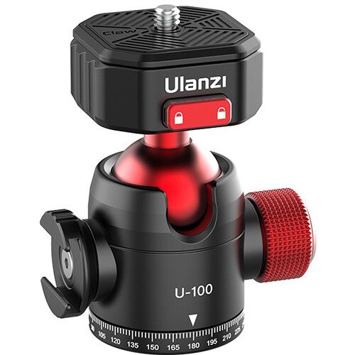  Ulanzi U-100 Claw Quick Release Ball Head with Side Cold Shoe Mount