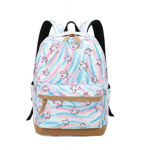  Ulgoo Unicorn Girls School Bags Kids Bookbags Teens Bookbag Set Kids Laptop Backpack Lunch Box Purse (8847 Black)