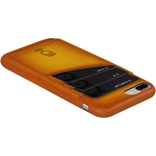  Ullu ullu wallet case for iPhone 78 Plus Hand Colored Leather - Milk Chocolate
