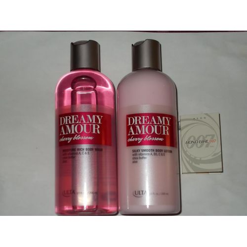  Ulta Dreamy Amour Cherry Blossom Silky Smooth Body wash and Lotion and Bond girl Carded Sample (bundle)