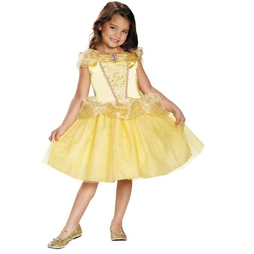  Ultimate Halloween Costume UHC Girls Disney Princess Belle Outfit Fancy Dress Kids Halloweem Costume, L (4-6)