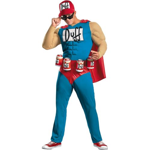  Ultimate Halloween Costume UHC Mens Classic Muscle The Simpsons Duffman Theme Party Dress Costume