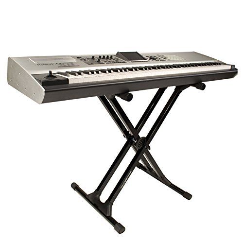  Ultimate Support IQ-3000 X-style Keyboard Stand with Nine Height Settings, Stabilizing End Caps, and Extra-strength Tubing