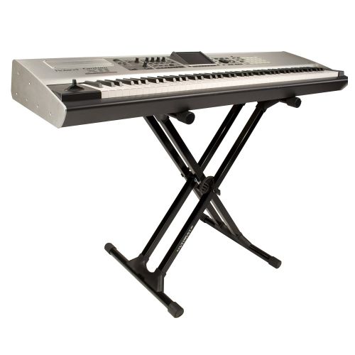  Ultimate Support IQ-3000 X-style Keyboard Stand with Nine Height Settings, Stabilizing End Caps, and Extra-strength Tubing