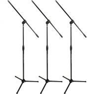 Ultimate Support MC-40B Pro Classic Series Tripod Microphone Stand with Fixed-Length Boom (3-Pack)