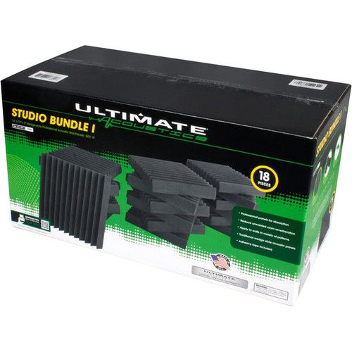  Ultimate Support Studio Bundle I Pack of Acoustic Foam Wedges (18 Pieces)